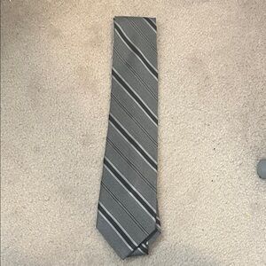 DKNY Gray Striped Men's Tie